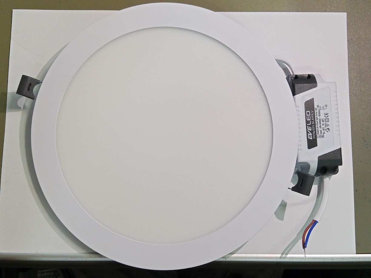 โคมดาวน์ไลท์ หน้ากลม อีฟ LED Panel 15w เดย์ไลท์ หรือ วอร์มไวท์ EVE Downlight 1ชุด