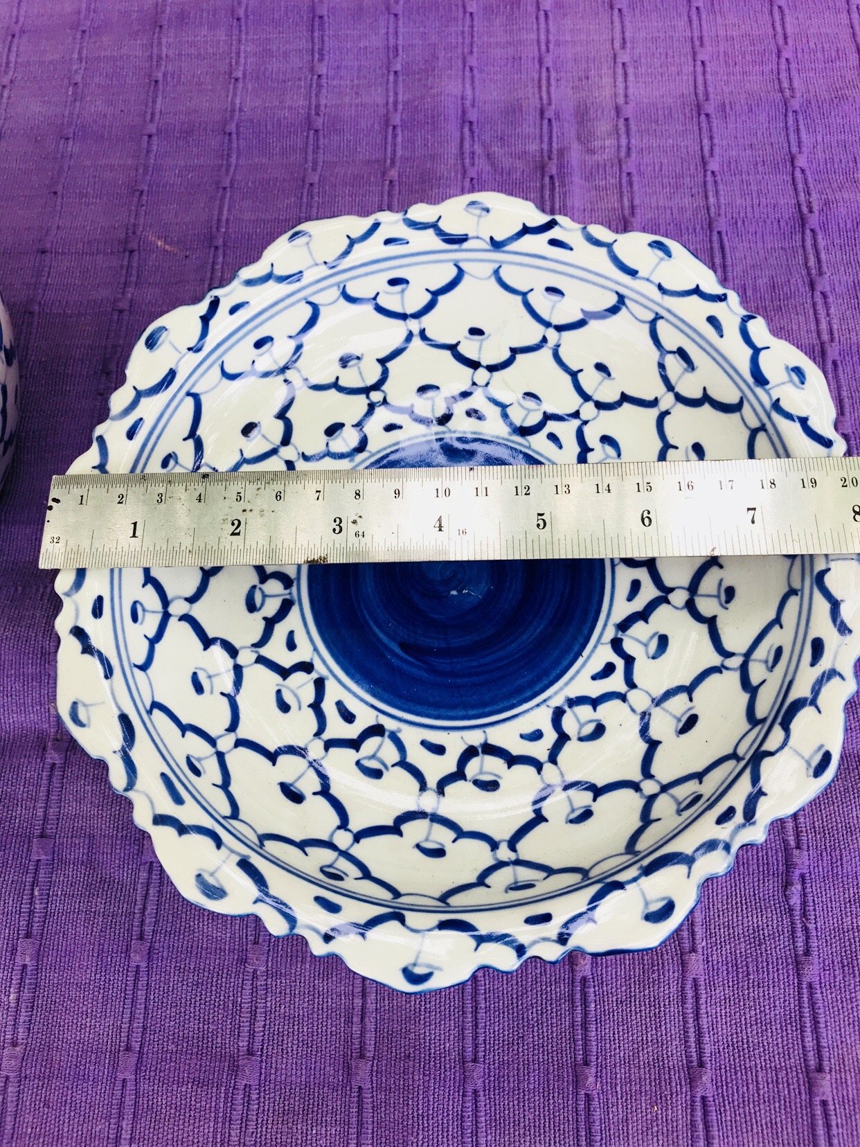 ชุดตักบาตรโถจีบ7"+พาน8"