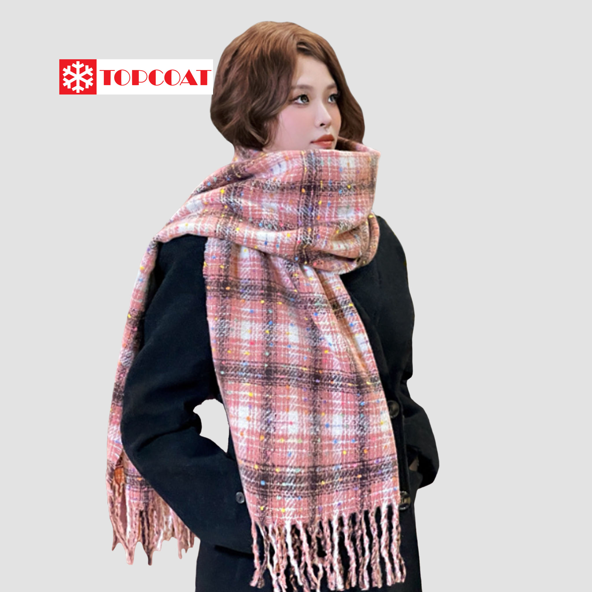 ผ้าพันคอกันหนาว ผ้านิ่ม น้ำหนักเบา ใส่สบาย ใส่ได้หลายโอกาส ผืนใหญ่