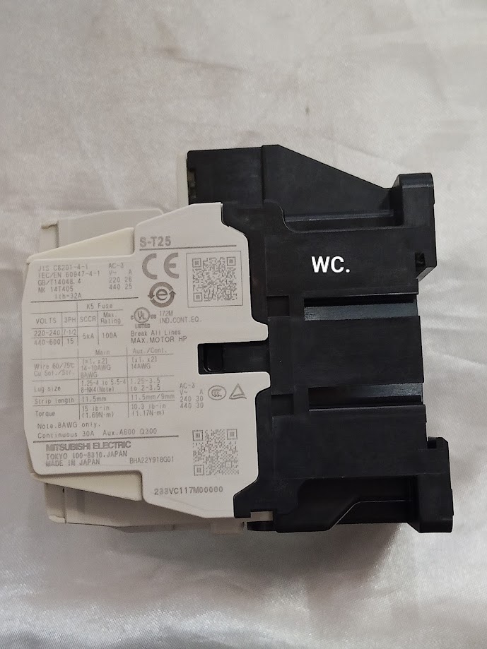 MITSUBISHI แมกเนติก คอนแทกเตอร์ ST-25 S-T25 220V Magnetic Contactor (AC1=32A) มิตซูบิชิ