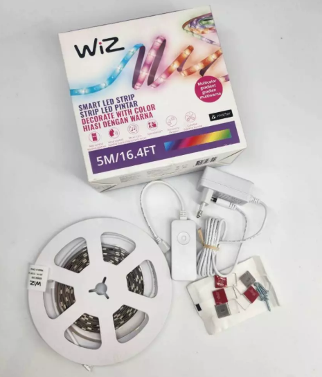 WiZ ไฟเส้นเปลี่ยนสีอัจฉริยะ ขนาด 5 และ 10 เมตร (ต่อเพิ่มไม่ได้) สายเคลือบด้วย PU ติดตั้งง่ายด้วยเทปกาวไม่ทำลายพื้นหลัง