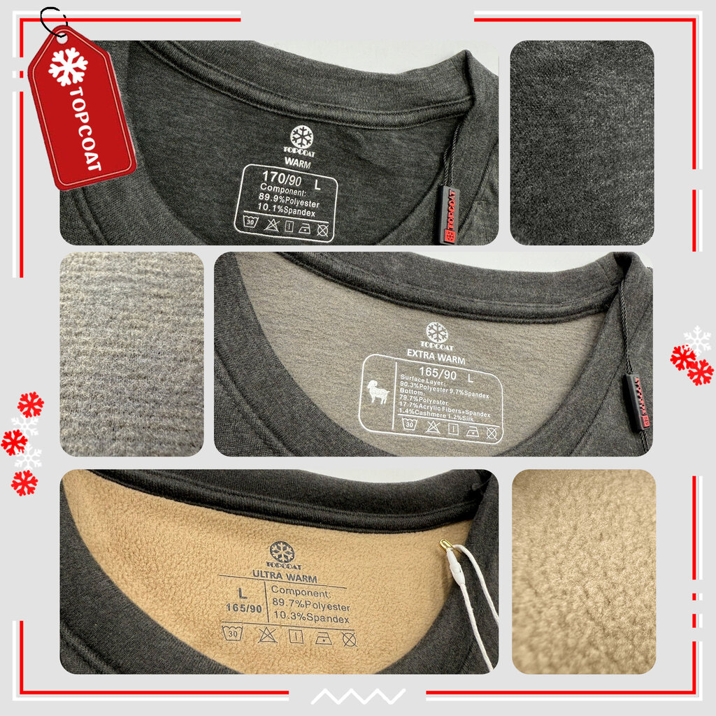 TOPCOAT ลองจอนฮีทเทค ชาย ลองจอนฮีทเทคชุดเสื้อ+กางเกง (1 ชุด) Size : L-4XL