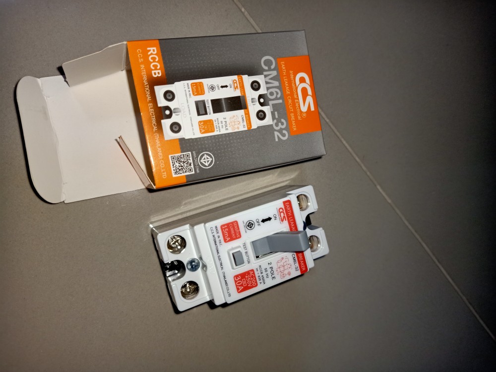 เซฟตี้เบรกเกอร์ กันดูด กันไฟรั่ว Safety Breaker (RCCB) แบรนด์ CCS รุ่น CM6L-32