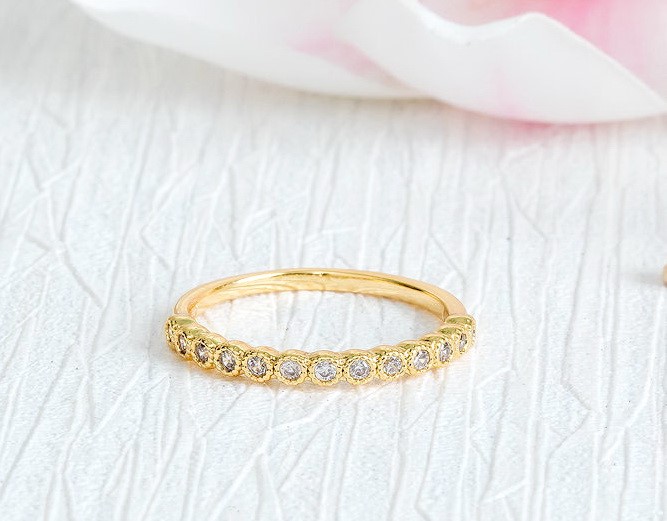 DIAMOND 18K YELLOW GOLD RING แหวน เพชร ทอง 18K Pre-order