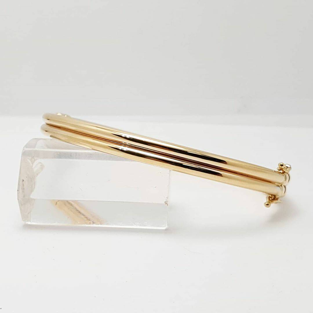 ❎✖️🚫ขายแล้ว(SoIdOut)🚫✖️❎กำไลข้อมือทอง 18K กว้าง 6 มิล เส้นผ่านศูนย์กลาง 6.3 ซม เหมาะกับข้อมือไม่เกิน 7.3 นิ้ว งานโปร่ง น้ำหนัก 11.3 กรัม