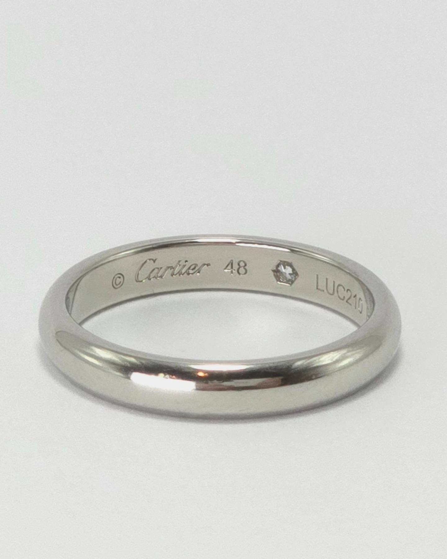 🚫ปิดการขาย(SoIdOut)🚫ประหยัดไป 77% แหวน Platinum PT950 คาร์เทียร์ รุ่น C de เพชร 1 เม็ด อุปกรณ์: การ์ด ซอง ปี 2021 สภาพสวย (ขัดชุบมาใหม่) ไซส์ 48 น้ำหนัก 4.02 กรัม ราคา 19,900.- (ออกShop86000บาท)
