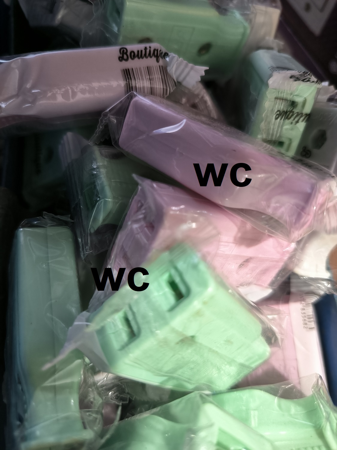 NANAL ปลั๊กตัวผู้ ปลั๊กตัวเมีย ขาแบน ขากลม 1ตัว ทองเหลืองแท้ 2PIN Male-Female Plug คละสี มีมอก. สินค้ารวมภาษีออกบิลภาษีได้