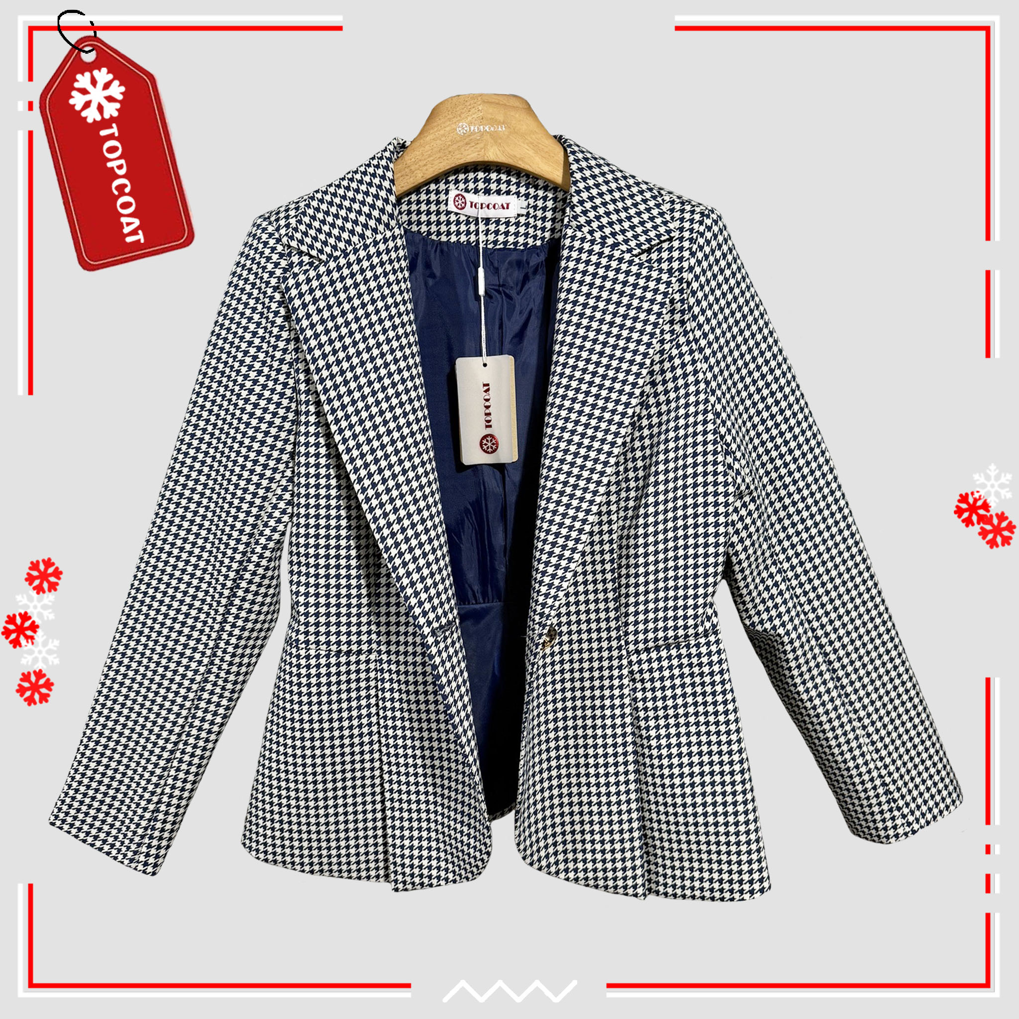 เสื้อสูททรงเข้ารูปลายชิโนริ ชายเสื้อแบบระบาย กระดุมเม็ดเดียว