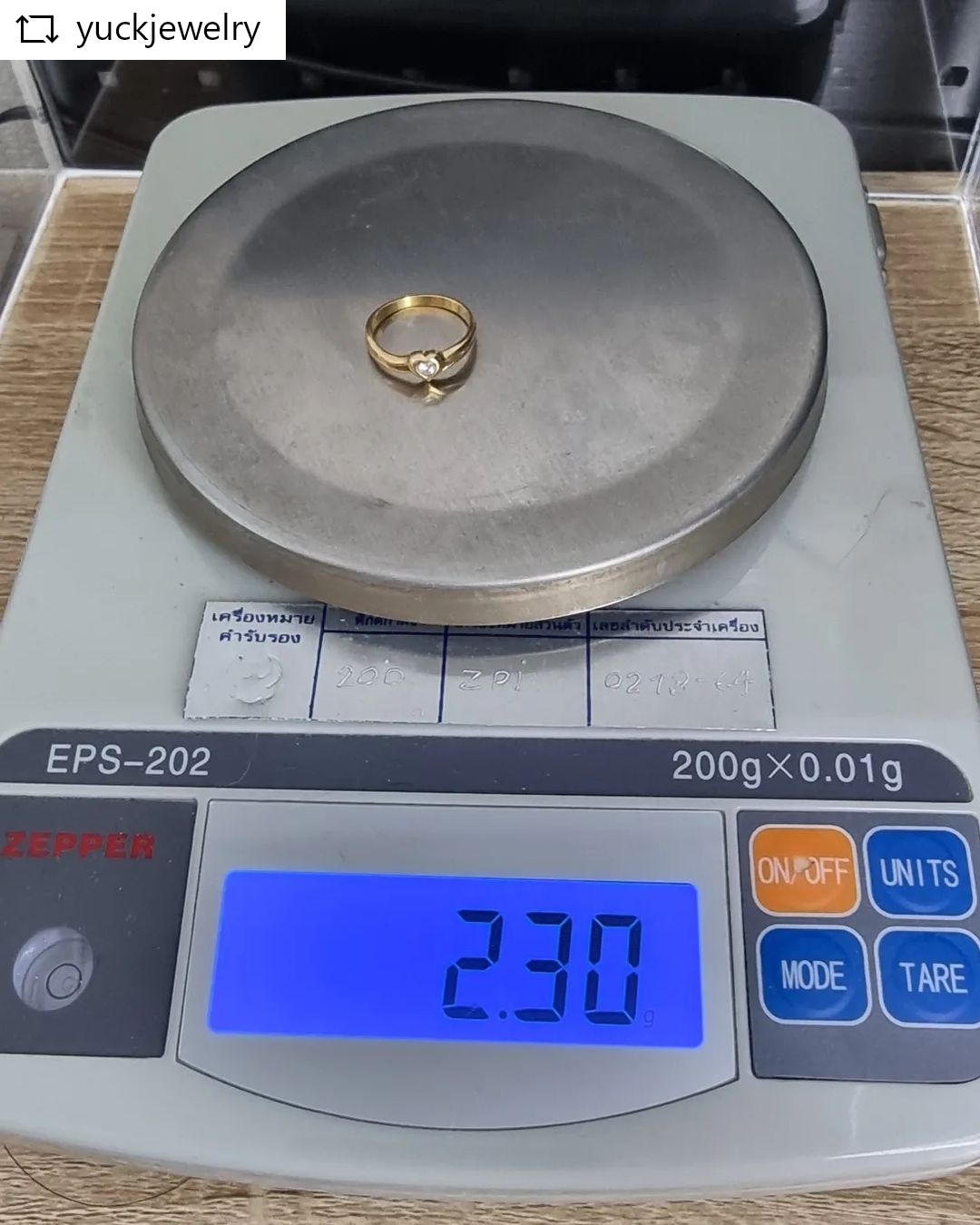 ❌️ปิดการขาย(SoIdOut)❌️แหวนทองคำ 18K เพชรเกสร 9 ตัง 1 เม็ด น้ำ 97-98 ความสะอาด vvs ไซส์ 52 น้ำหนัก 2.3 กรัม ราคา 5300.-(Net)