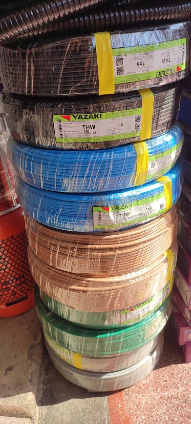 10เมตรYAZAKI สายไฟทองแดง เบอร์ 6 THW 1x6 ยาซากิ ตัดความยาวตลอด เช่น +4 เป็น40เมตร สายทองแดงแกนเดียว สินค้าราคารวมภาษี