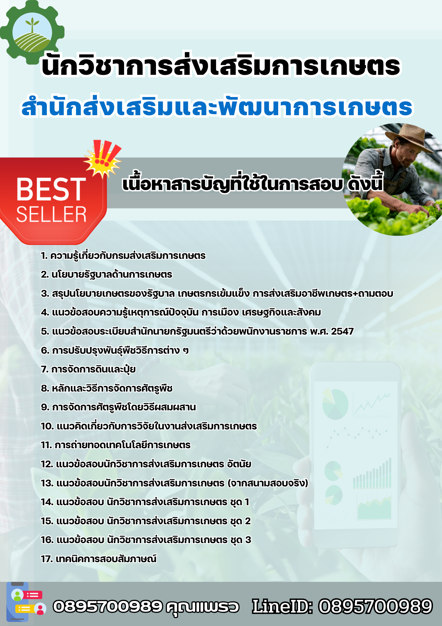 แนวข้อสอบนักวิชาการส่งเสริมการเกษตร สำนักส่งเสริมและพัฒนาการเกษตร 2568