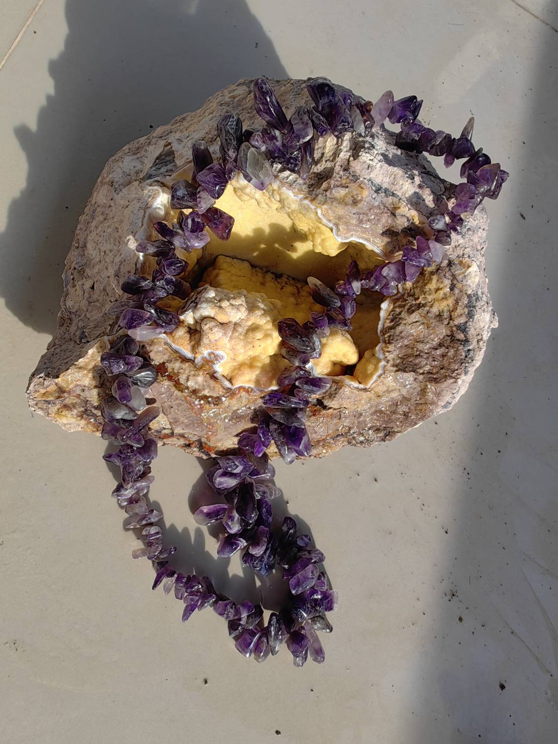 Amethyst Necklace สร้อยคออเมทิตส์ L 70 cm. 995.00 ct.