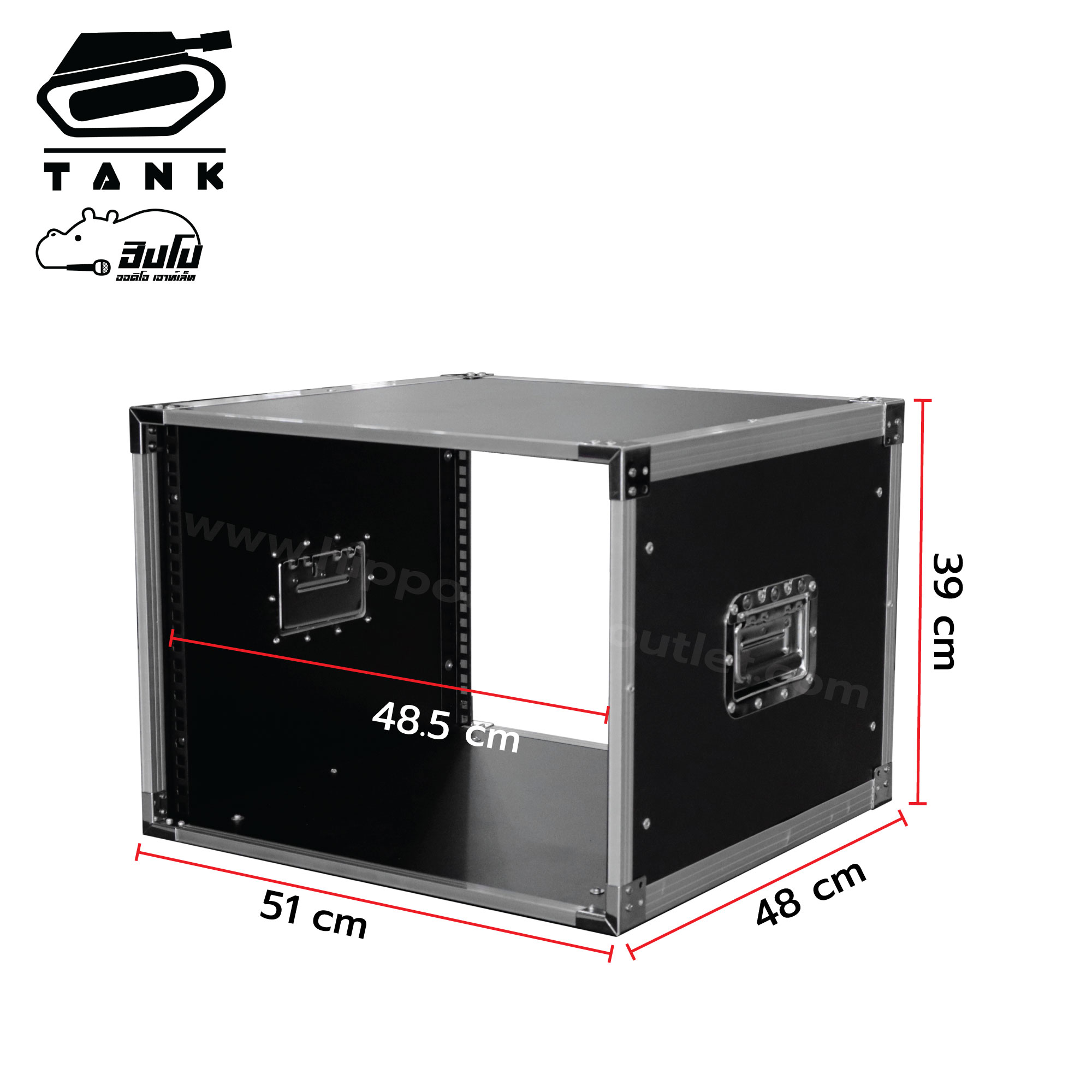 ตู้แร็ค TANK DW 8U ลึก 17 นิ้ว ไม่มีฝา (B3.1)