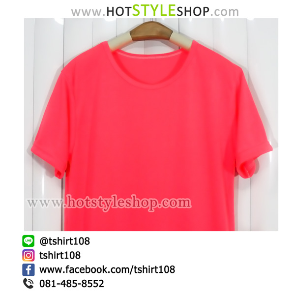 เสื้อยืดสีนีออนสะท้อนแสง ใส่ได้ทั้งชายและหญิง