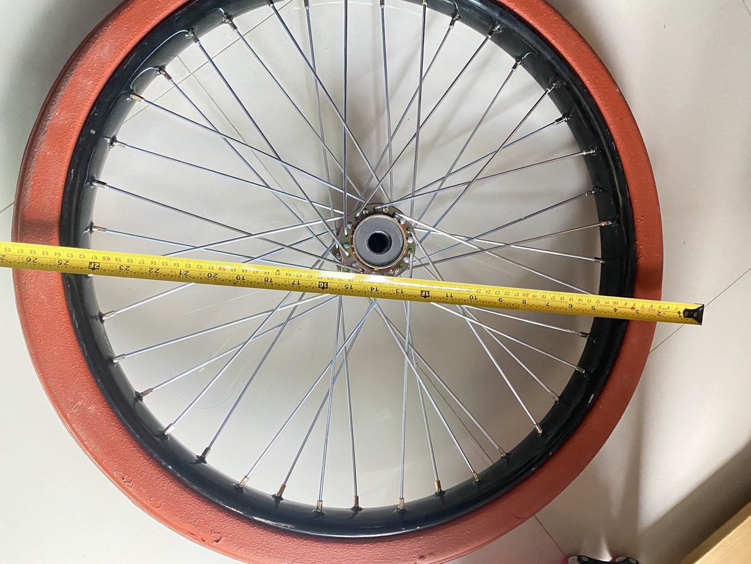 (สินค้าใหม่! ล้อ26"+ยางตัน ราชรถ) ชุดล้อรถเข็นขนาด 26นิ้ว ยางตัน (26x2นิ้ว)- จำหน่ายเป็นคู่