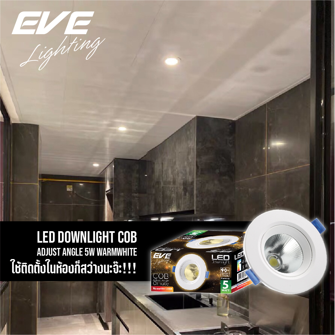 LED Downlight COB Adjust Angle 5W Warmwhite