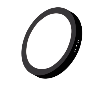 SHINING LED Downlight Surface ขนาด 12 วัตต์ ขอบดำ แสงขาว ทรงกลม 8 นิ้วไม่ต้องเจาะฝ้า