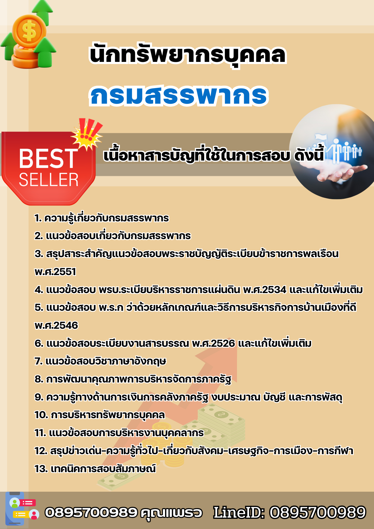 แนวข้อสอบนักทรัพยากรบุคคล กรมสรรพากร 2568