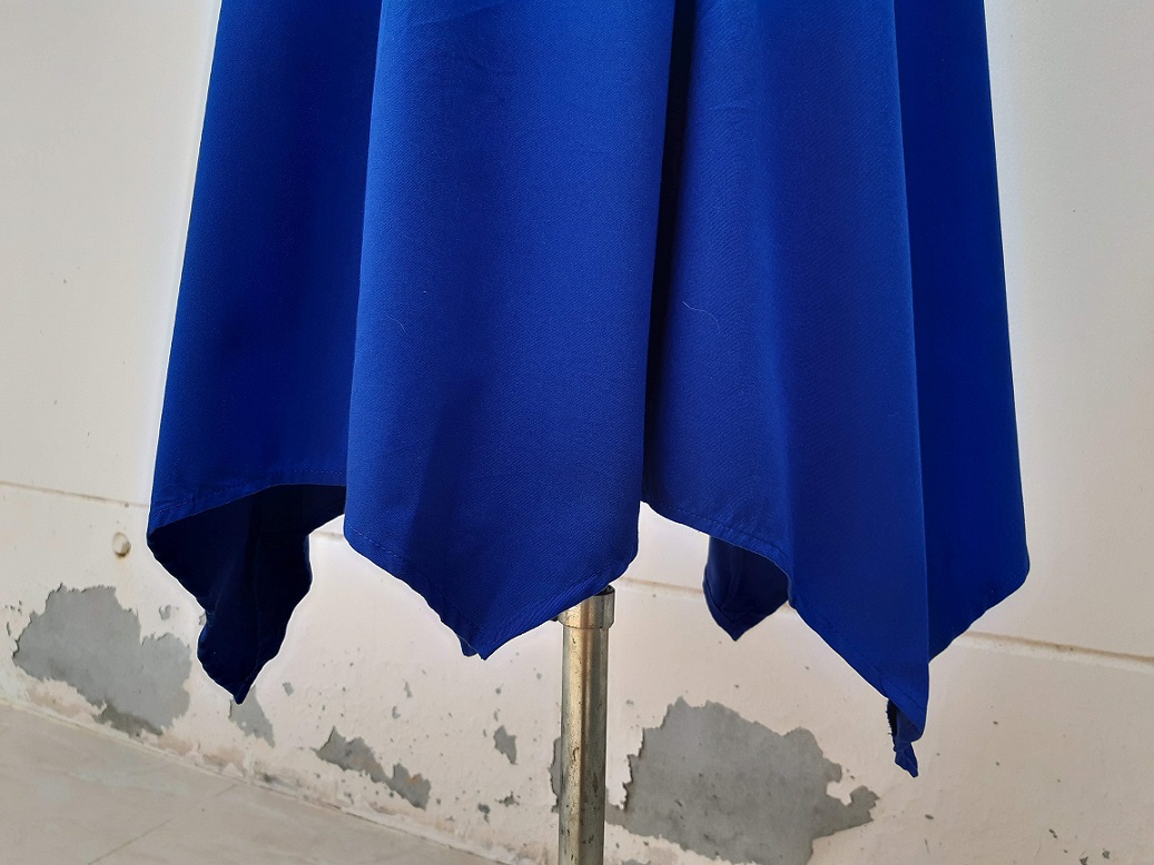 กระโปรงหางปลาสีน้ำเงิน สำหรับสาวอวบ