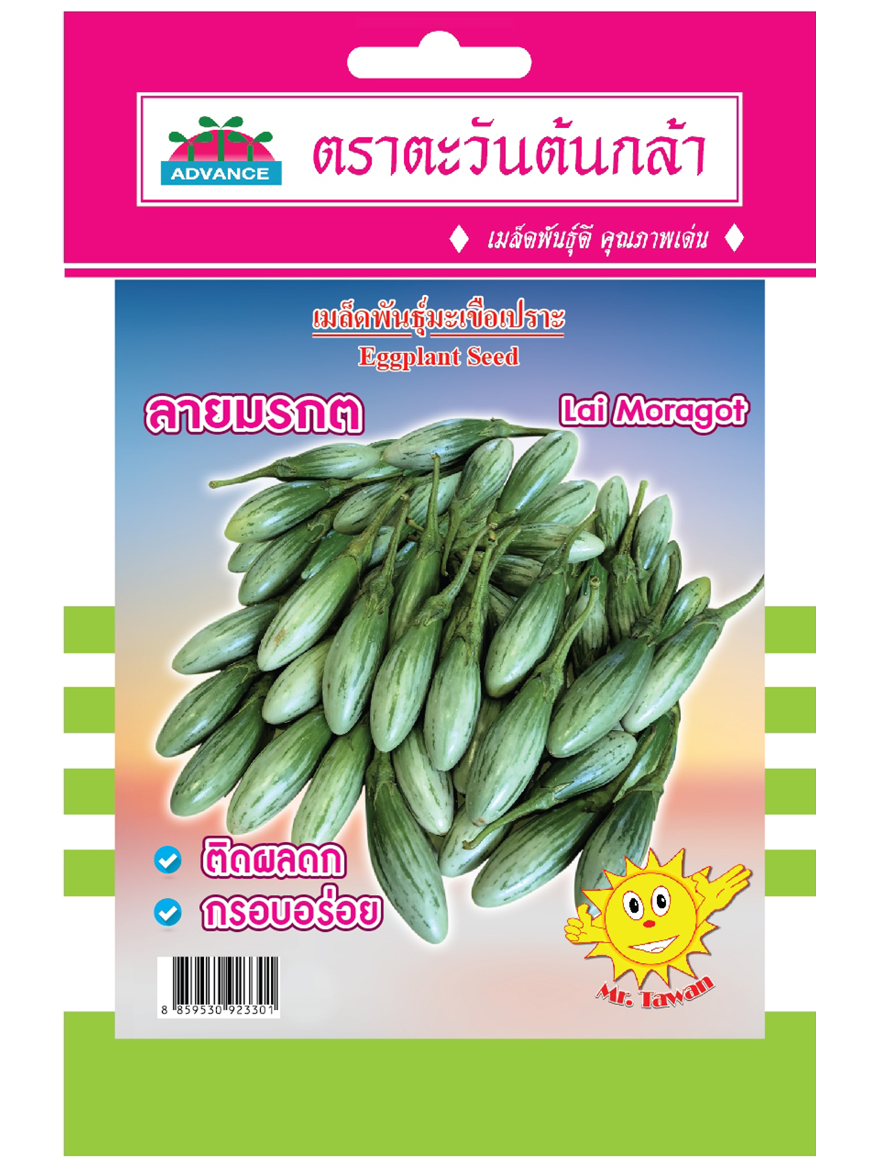 V78 เมล็ดพันธุ์ มะเขือเปราะ ลายมรกต