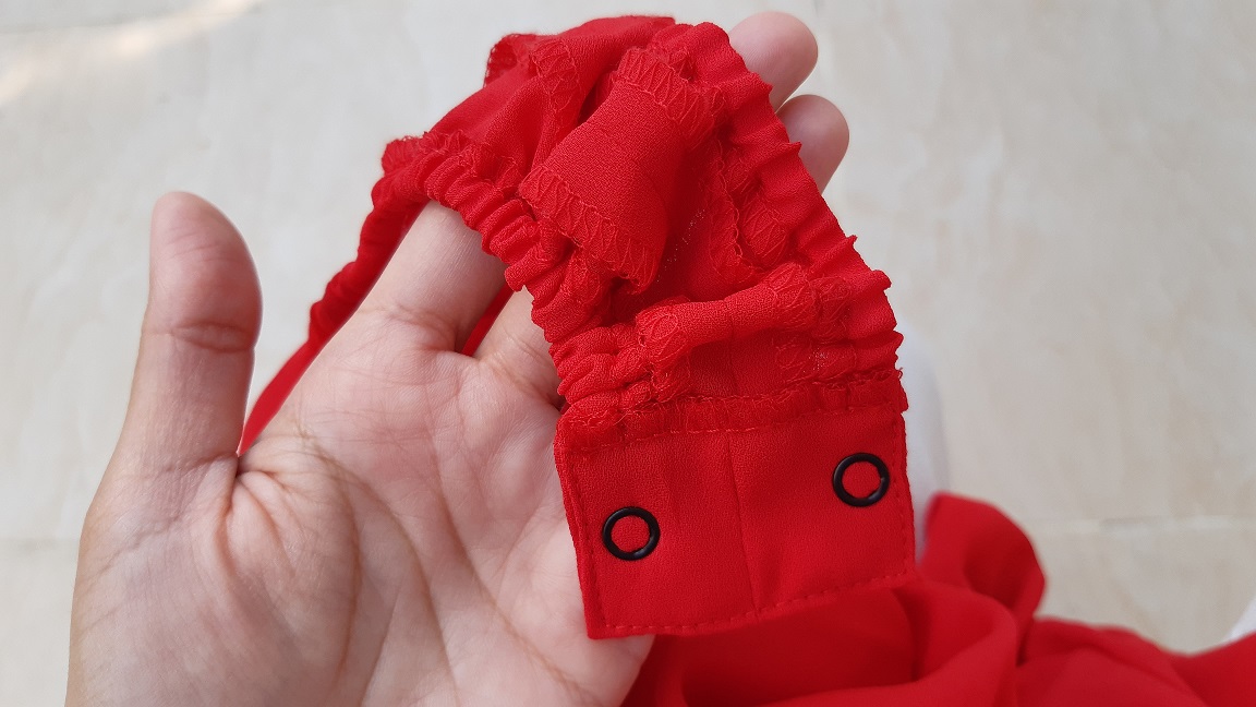 บอดี้สูทวินเทจสีแดง