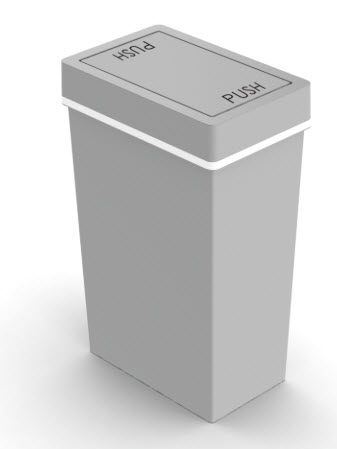 ถังขยะทรงเหลี่ยม มีฝาปิด 40 ลิตร