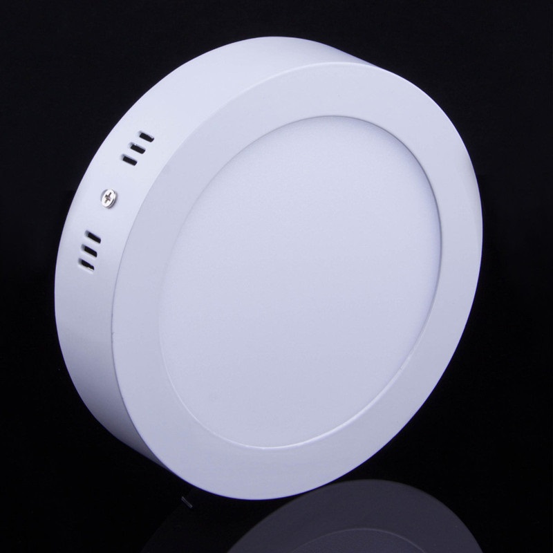 LAMPTAN โคมดาวน์ไลท์ ติดลอย 18W ขอบขาว แรมตั้น 8นิ้ว สีขาว รุ่น FIX LED ติดลอยหน้ากลม