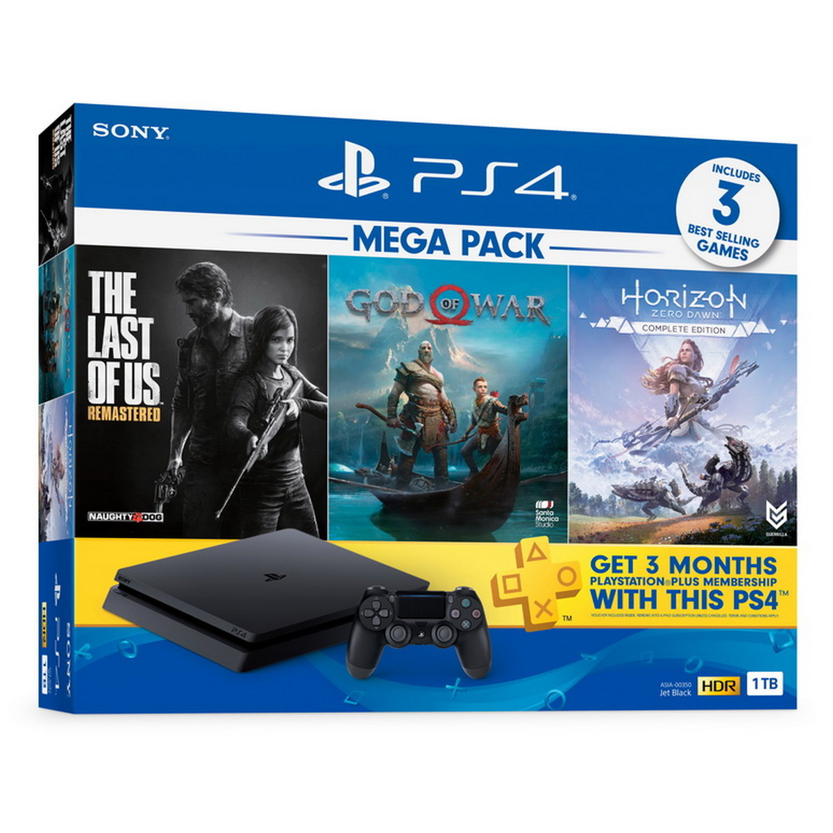 Playstation4 Slim 1TB Mega Pack Bundle