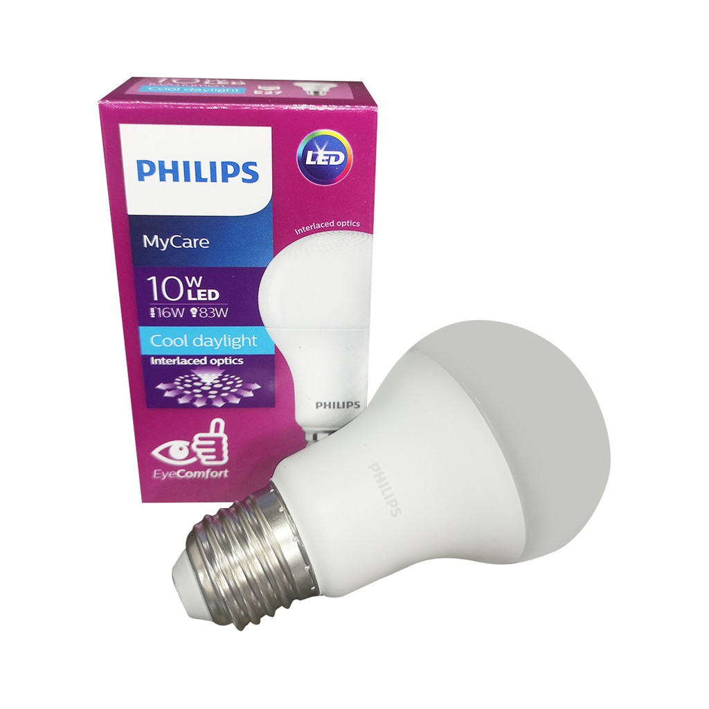 Philips หลอด LED Bulb 10W แสงขาว แสงคลูไวท์ แสงส้ม Daylight CoolWhite Warmwhite PHILIPS LED BULB A60 E27