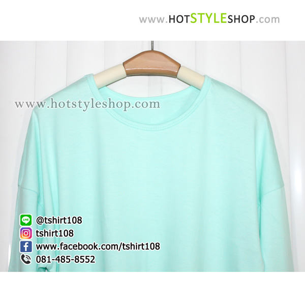 เสื้อครอปแขนยาว เสื้อแขนยาวเอวลอย (ขายส่ง 90 บาท)