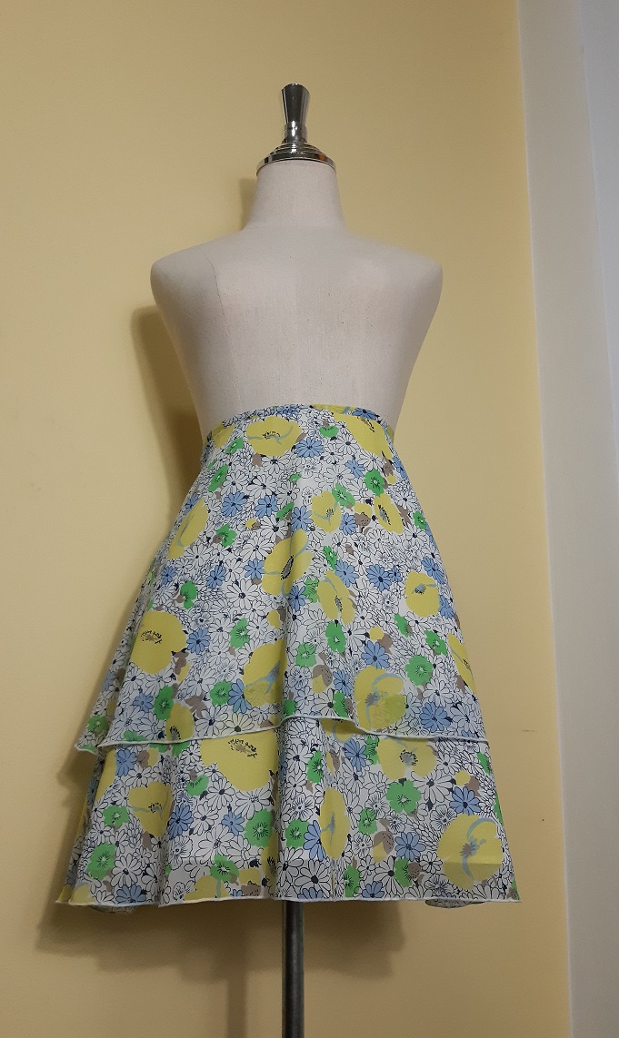 กระโปรงญี่ปุ่นลายดอกไม้