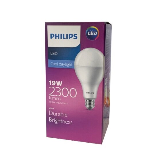 Philips หลอดไฟฟิลิปส์ LED 19W แสงขาว Durable Brightness Daylight E27 1 หลอด