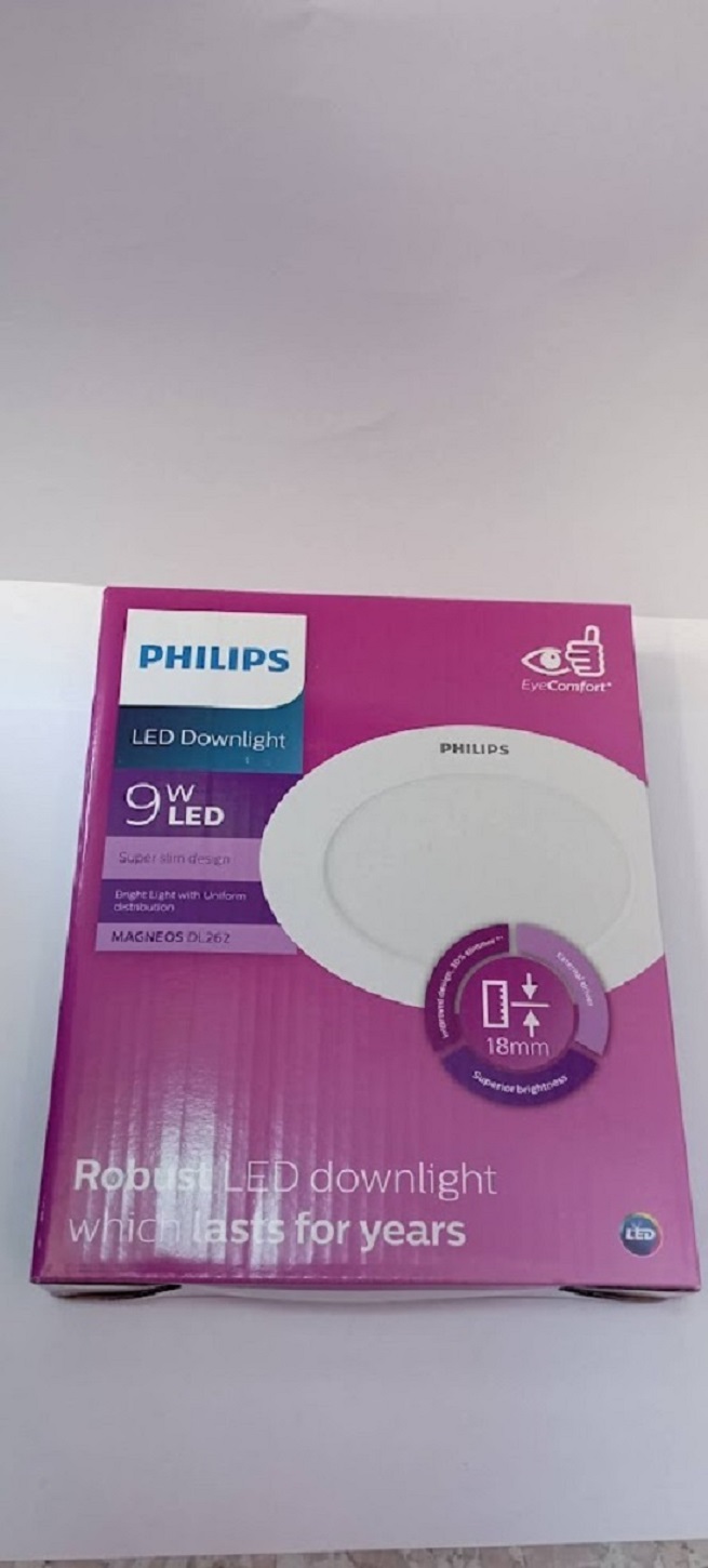 Philips โคมดาวน์ไลท์ฟิลลิป์ แบบบาง หน้ากลม 5นิ้ว LED 9 วัตต์ แสง Warmwhite PHILIPS รุ่น DL262 แสงไฟส้ม A1