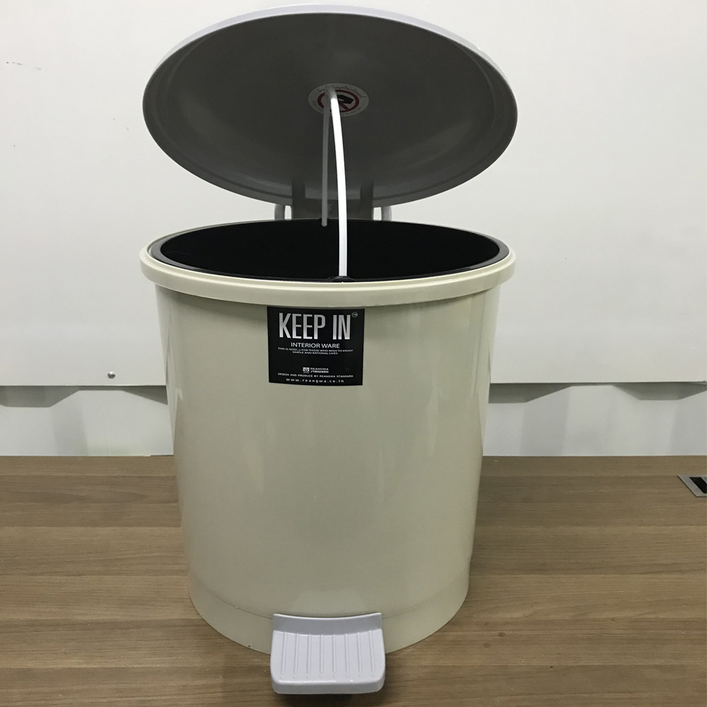 ถังขยะเท้าเหยียบ ทรงกลม 18 ลิตร