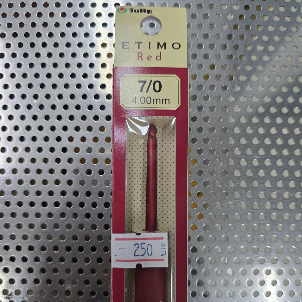 ขนาด4.0mm (เบอร์7/0) สีแดง : Tulip Etimo Red