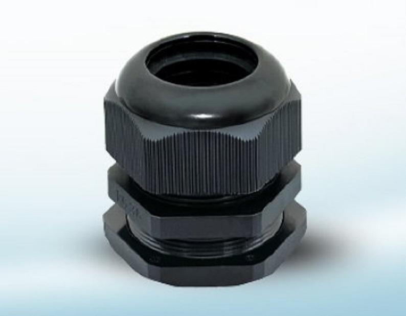 เคเบิ้ลแกรนด์พลาสติก ไนล่อน เกลียว PG สีดำ (NYLONCABLE GLAND) กันน้ำ สีดำ แพค 10 ชิ้น CableGrand