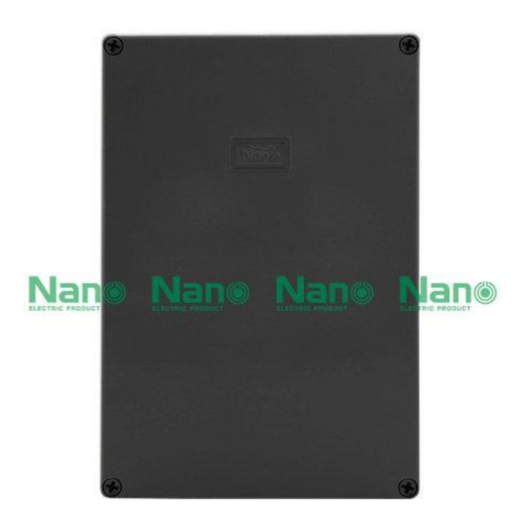 NANO บ๊อกกันน้ำ PVC 8x12 นิ้ว ดำ กล่องกันน้ำพลาสติก กล่องพลาสติกอุปกรณ์ไฟฟ้า สีดำ รุ่น NANO-207B
