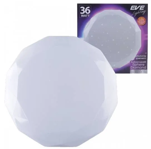 EVE โคมซาลาเปาLED รุ่น รุ่นสเฟียร์ 36W SPHERE กาแลคซี่ แสงขาว ดุจเพชร (สินค้ามีหลอดในตัว พร้อมใช้งานแล้ว)