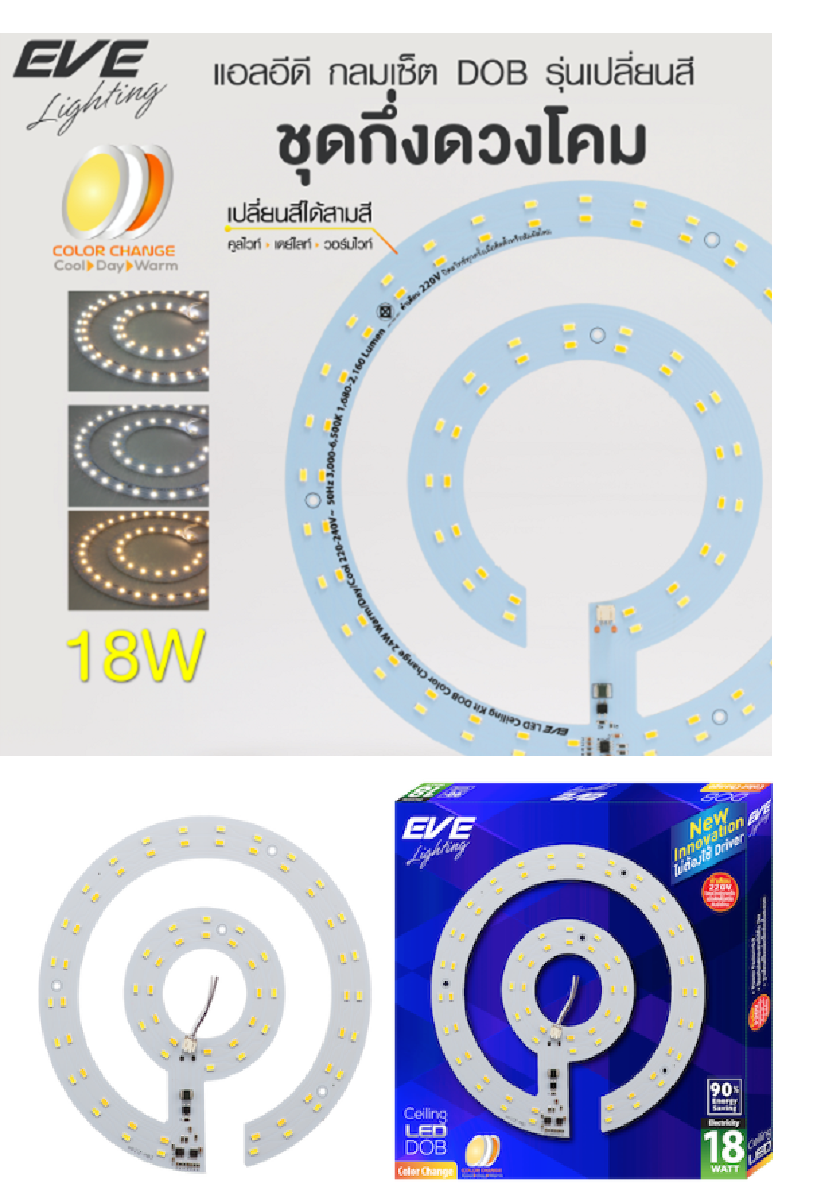 Ceiling Kit Color Change 18W ชุดกึ่งดวงโคมแอลอีดี สำหรับเปลี่ยนโคมเพดาน