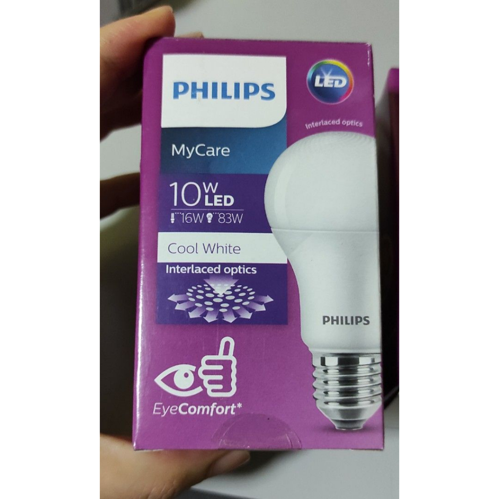 Philips หลอด LED Bulb 10W แสงขาว แสงคลูไวท์ แสงส้ม Daylight CoolWhite Warmwhite PHILIPS LED BULB A60 E27