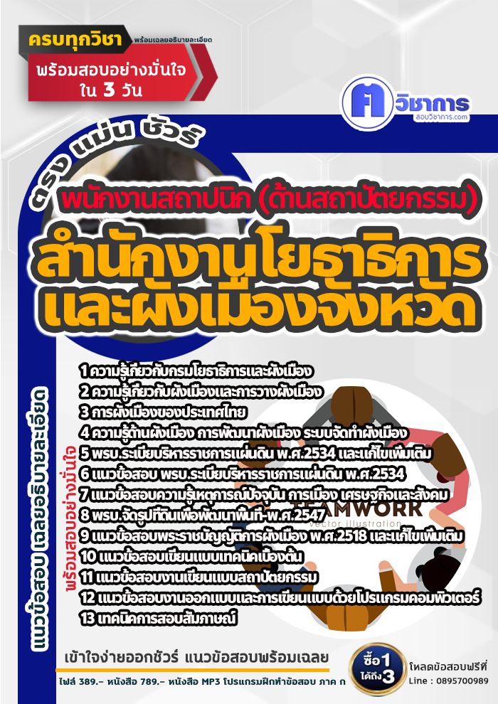 แนวข้อสอบพนักงานสถาปนิก (ด้านสถาปัตยกรรม) สำนักงานโยธาธิการและผังเมืองจังหวัด 2568