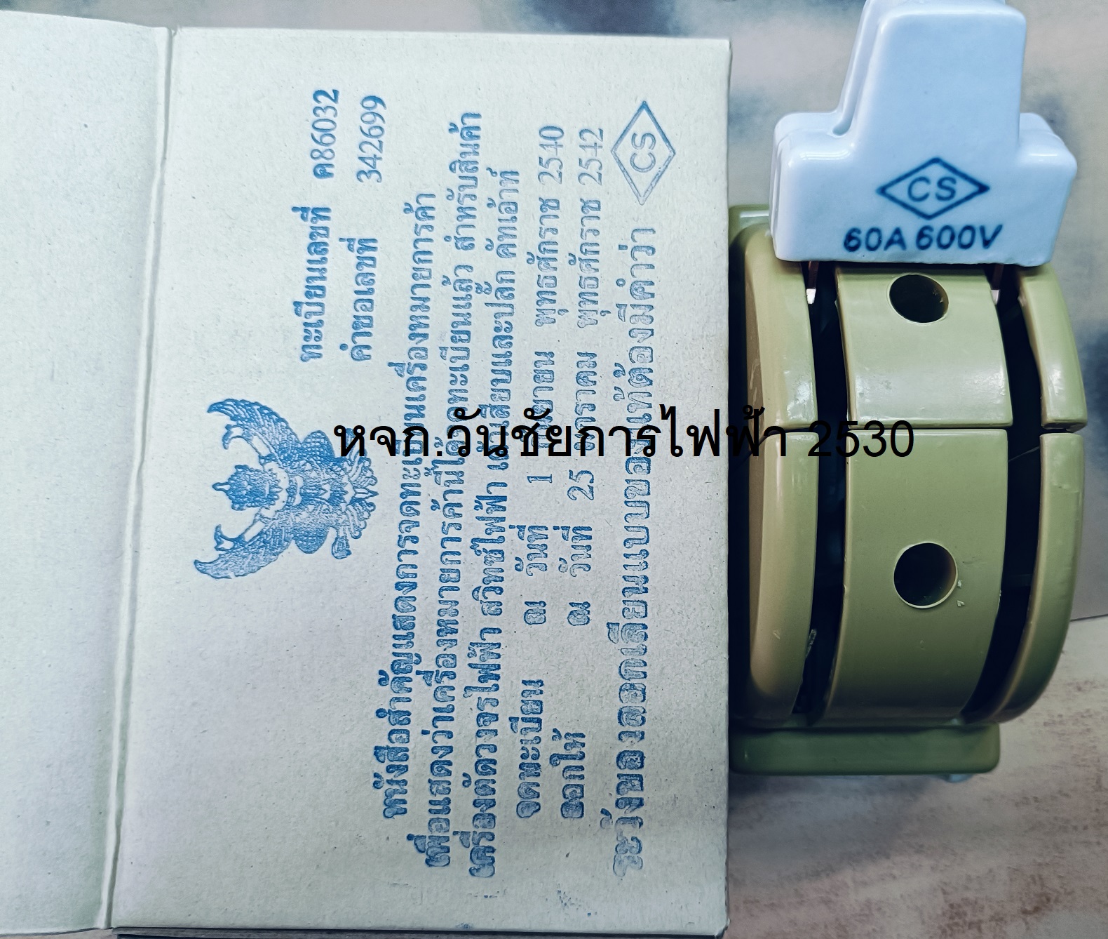คัทเอ้าท์หลังเต่า 2P 60A 3T (CS) 60AMP 220V สลับไฟ สลับเฟส