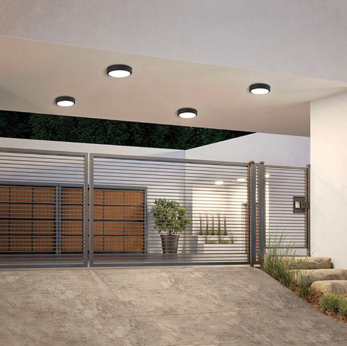 โคมดาวน์ไลท์แอลอีดี ติดลอย หน้ากลม ขอบดำ LED Downlight Surface Mount Circle Black 18W 24W 18W(8นิ้ว) 24W(12นิ้ว)