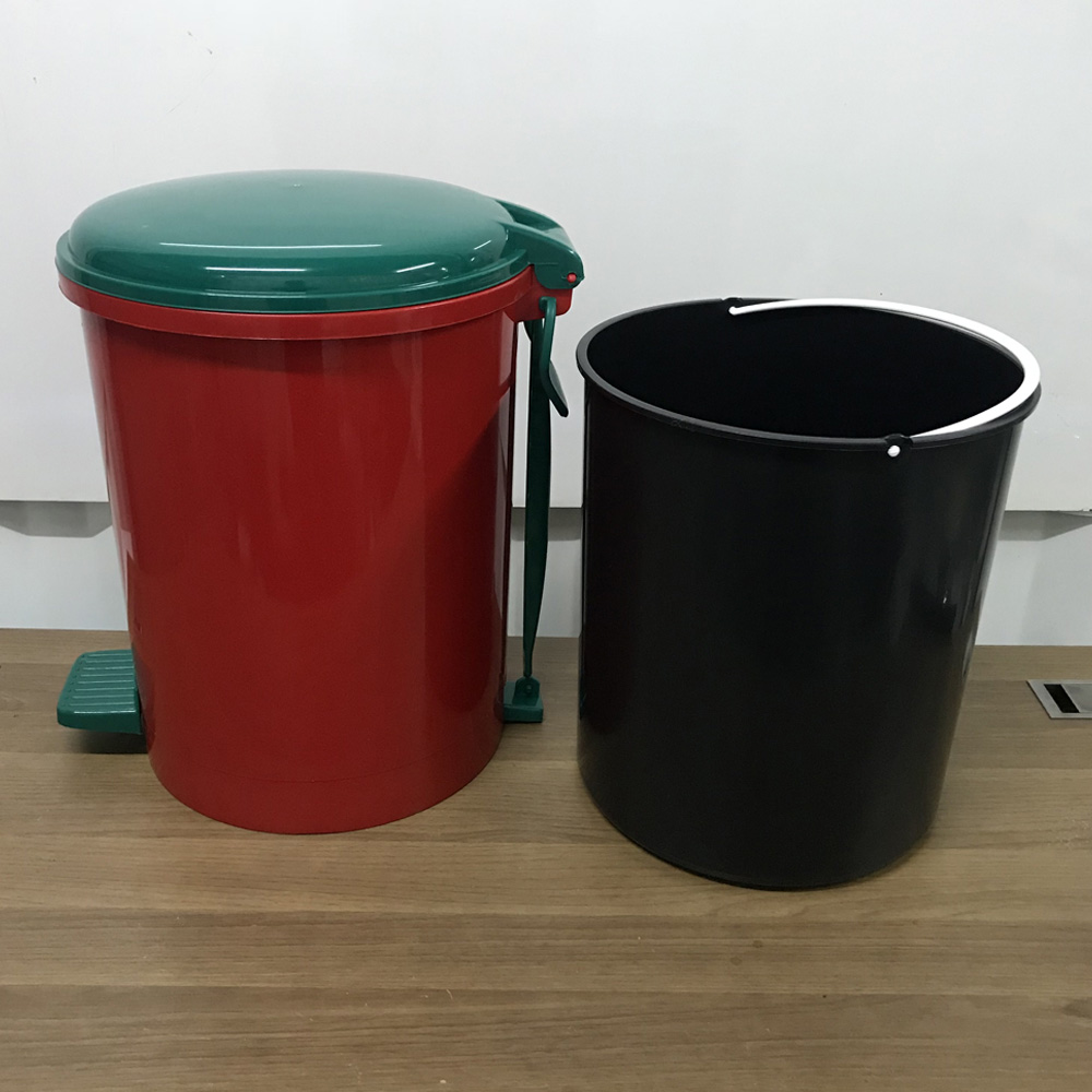 ถังขยะเท้าเหยียบ ทรงกลม 18 ลิตร