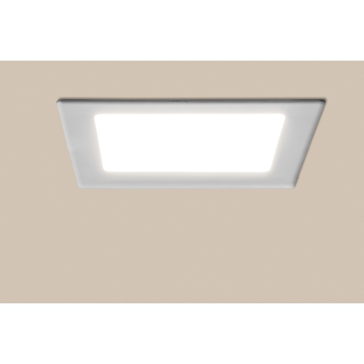 โคมไฟฝั่งฝ้า สี่เหลี่ยม LED EVE 7นิ้ว 15W ดาวไลท์หน้าเหลี่ยม ขอบขาว ทรงสี่เหลี่ยม 15 วัตต์ แสงขาว แสงส้ม