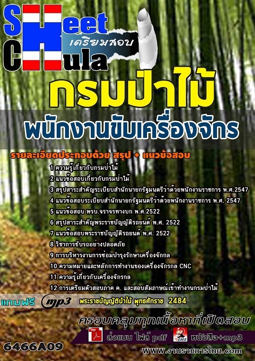แนวข้อสอบพนักงานขับเครื่องจักร กรมป่าไม้ 2568