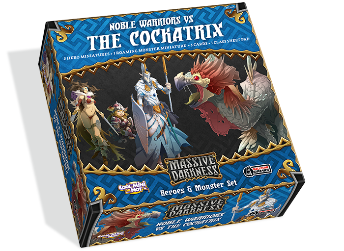 Massive Darkness: Heroes & Monster Set: Noble Warriors vs. The Cockatrix