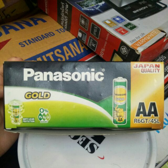 ถ่าน Panasonic AA R6GT/4SL 4ก้อน 1แพ้ค ถ่านเขียว 2เอ พานาโซนิค