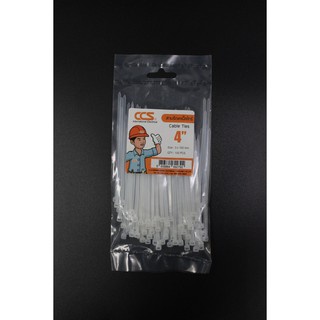 CCS เคเบิ้ลไทร์ CABLE TIES หนวดกุ้ง สายรัดของ ขนาด 4นิ้ว 6นิ้ว 8นิ้ว แบรนด์CCS
