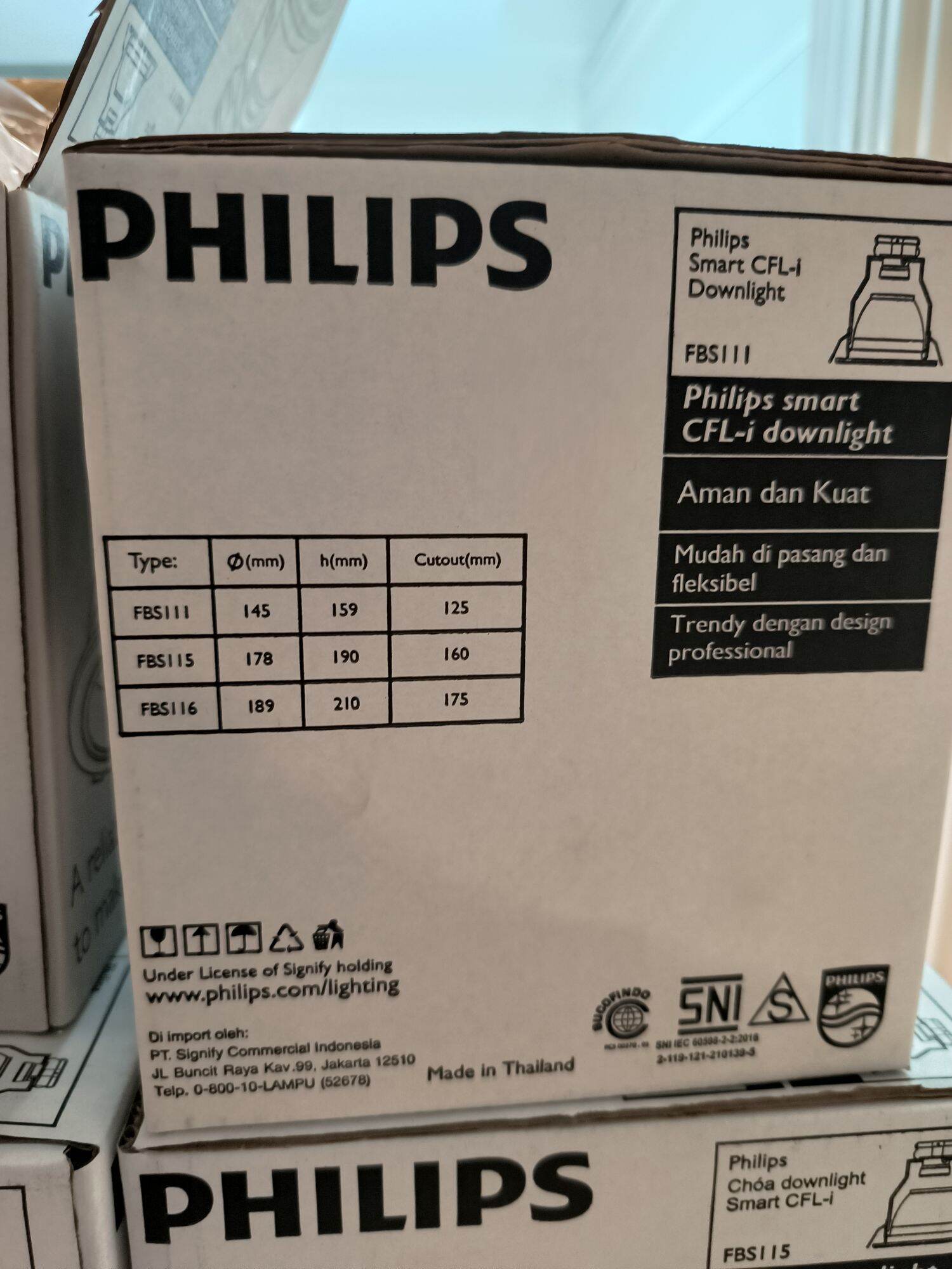 Philips ดาวน์ไลท์ ฟิลลิป์ โคมฝังฝ้า 4นิ้ว FBS111 ดาวน์ไลท์ฟิลิปส์ โคมฝั่งฝ้า Dowmlight Philips สีขาว